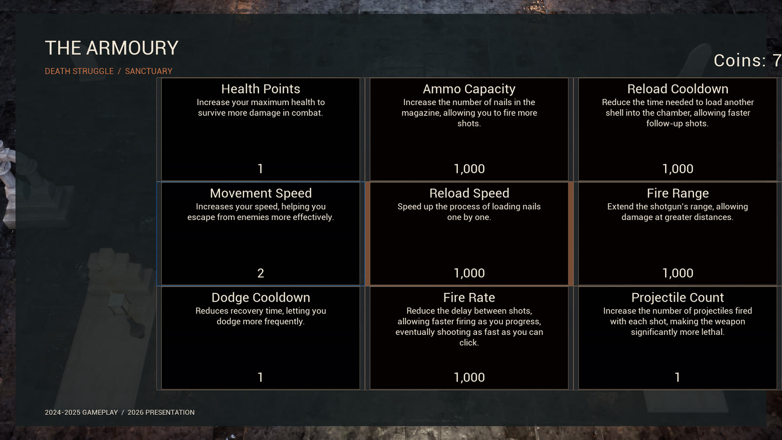 Upgrade store with nine perks