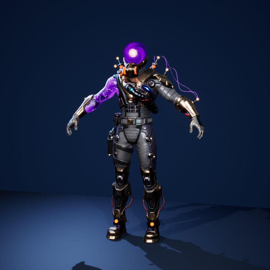 Cyclo with the rebuilt storm visor, arm and ribbons