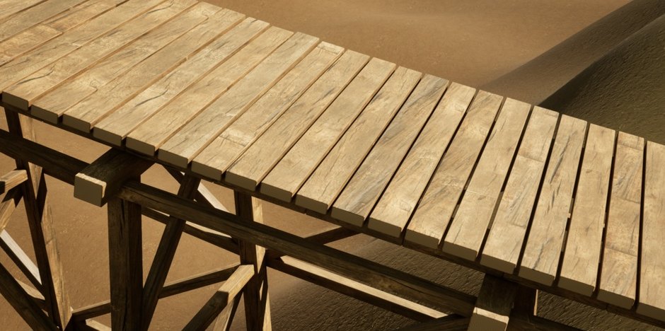 Timber deck after the revision, with per-board variation