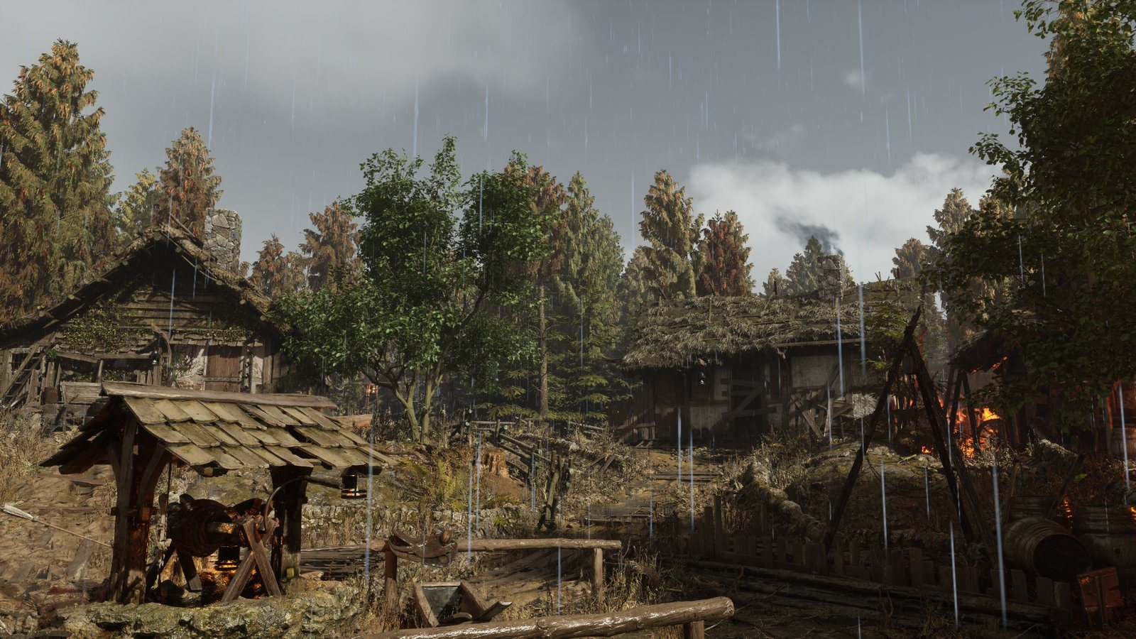 The same view in rain